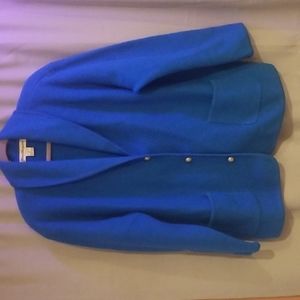 Wool Ladies Jacket turquoise blue